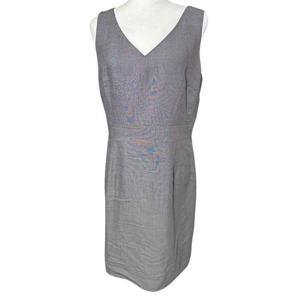 Ann Taylor Petite V Neck Lines Sheath Dress Size 14P - Picture 2 of 7